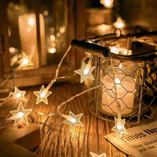 String Star LED Lights for Decoration